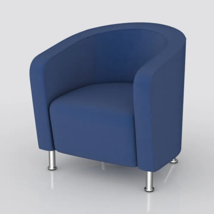 Pemberly Row 19" H Fabric Swivel Club Chair in Mid