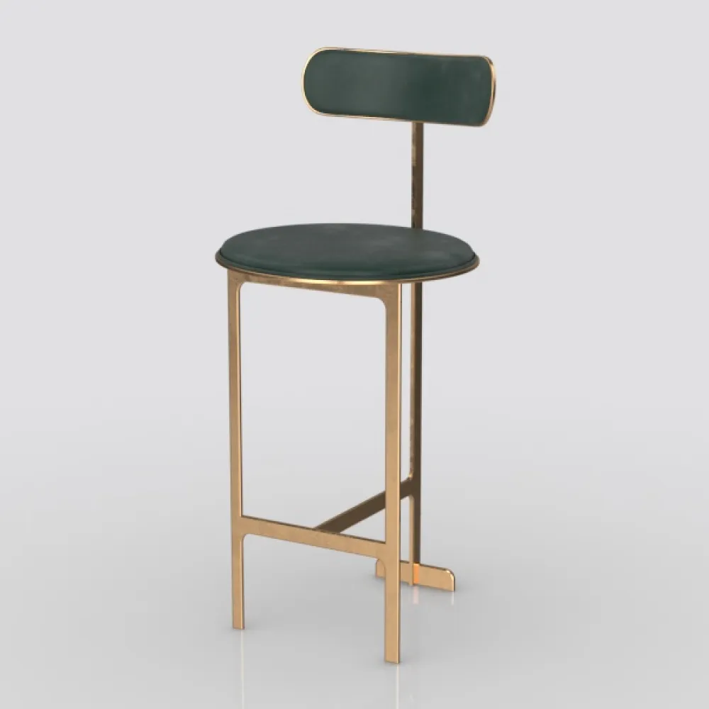 Desi 29.3 in. Open Back Plywood Frame Barstool wit
