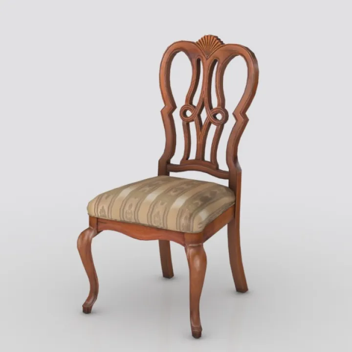 ELANA Brown Cherry Traditional Style Side Chair