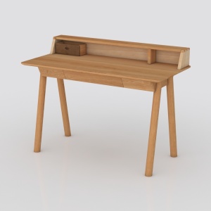 Bush Furniture Nora 54W Writing Desk in Natural Oa